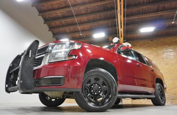 2018 Chevrolet Tahoe 2WD PPV Police Red/Blue Lightbar and LED Lights, Dual Partition, Console, Gun Rack, Siren Equipped - Image 7