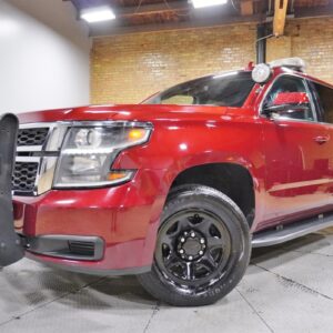 2018 Chevrolet Tahoe 2WD PPV Police Red/Blue Lightbar and LED Lights, Dual Partition, Console, Gun Rack, Siren Equipped