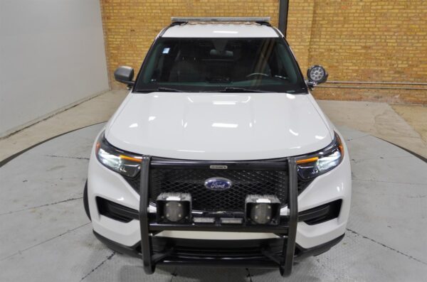 2021 Ford Explorer Police AWD Blue/White Lightbar and LED Lights, Dual Partition, Laptop Console, Siren Equipped - Image 2